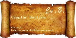 Csaplár Bettina névjegykártya